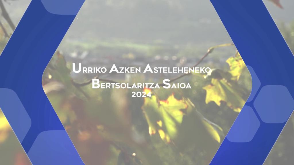 Urriko azken asteleheneko bertsolaritza saioa 2024