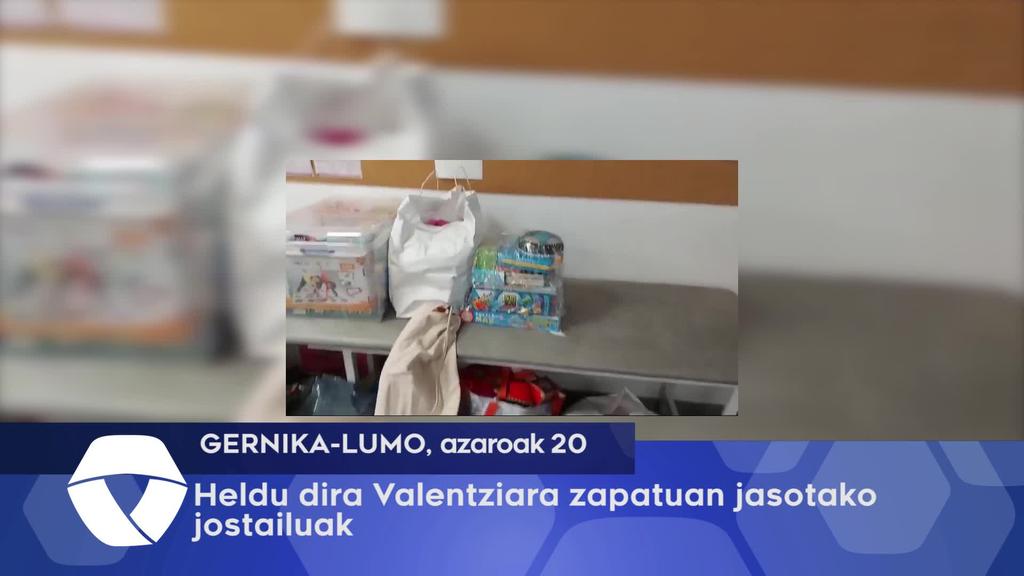 Heldu dira Valentziara zapatuan jasotako jostailuak