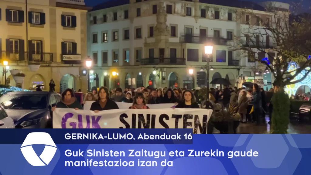  Guk Sinisten Zaitugu manifestazioak jendetza batu du Gernika-Lumon