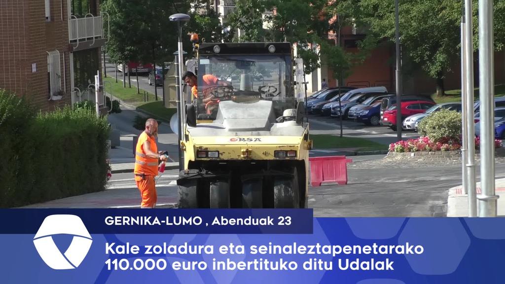 110.000 euro kale zoladura eta seinaleztapenerako bideratu du Gernika-Lumoko Udalak