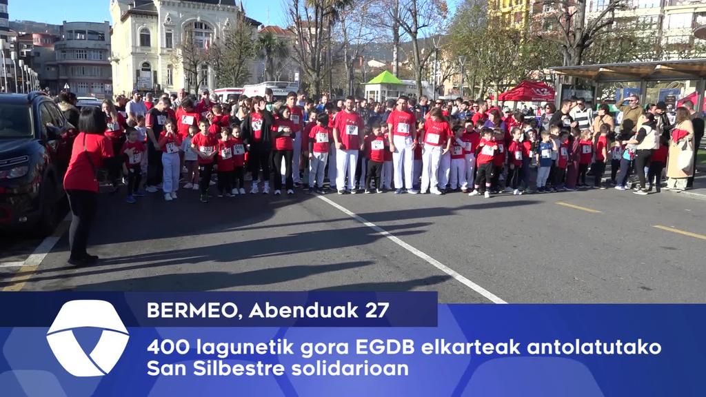  400 lagunetik gorako parte hartzea izan da Bermeoko San Silbestre Solidarioan