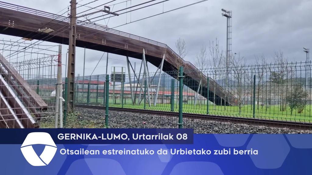 Otsailean estreinatuko da Urbietako zubi berria