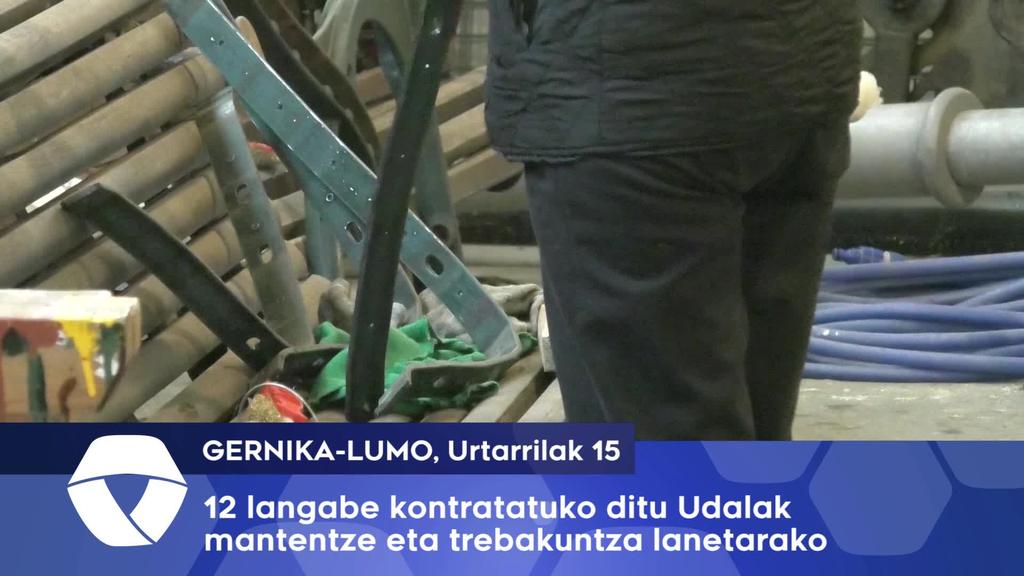  12 Langabe kontratatuko ditu Gernika-Lumoko Udalak mantentze eta trebakuntza lanetarako