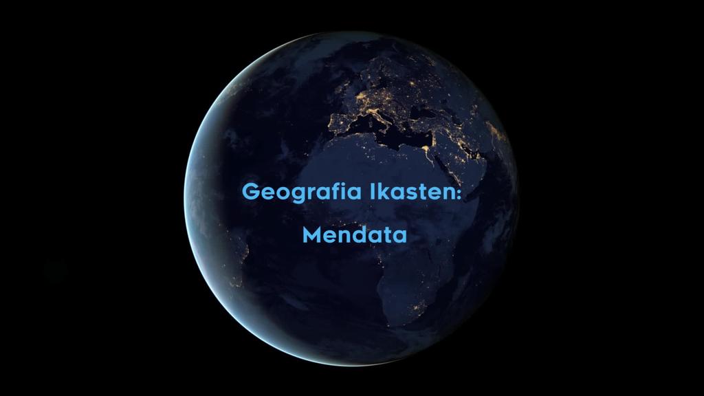 Geografia Ikasten: Mendata